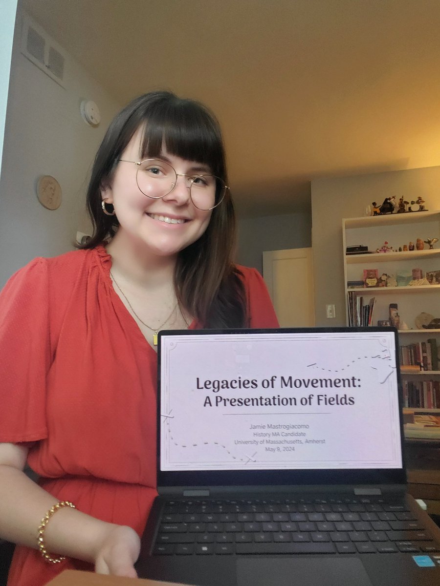 Jamie Mastrogiacomo (@jammastro) on Twitter photo Last month, I graduated with my MA in history with a certificate in public history from <a href="/UMassAmherst/">UMass Amherst</a>. I am proud to say that I received departmental honors for my portfolio, titled "Legacies of Movement: A Presentation of Fields." So thankful for <a href="/umassph/">UMass Public History</a> and all it gave me! 🎓 Last month, I graduated with my MA in history with a certificate in public history from <a href="/UMassAmherst/">UMass Amherst</a>. I am proud to say that I received departmental honors for my portfolio, titled "Legacies of Movement: A Presentation of Fields." So thankful for <a href="/umassph/">UMass Public History</a> and all it gave me! 🎓