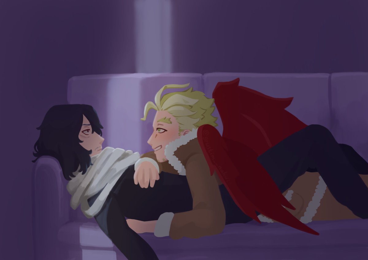 moon light 🌙
#hawkzawa #eraserhawks 
#hawks #aizawa #bnhafanart