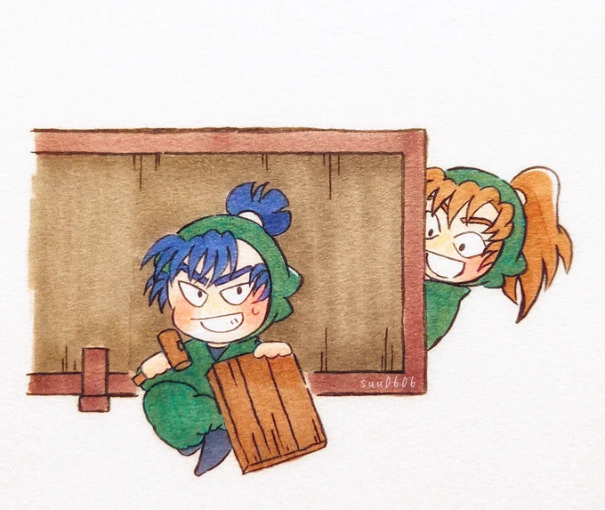 長屋はしょっちゅう描いてる