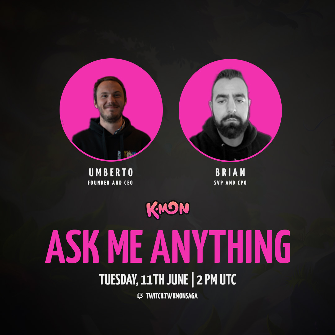 KryptomonTeam's tweet photo. 🚨#AMA Alert🚨

This is your chance to get answers to all your burning questions directly from the top minds at Pink Moon Studio and KMON!

Join @umbertocanessa  and @hack1ge  on a LIVE AMA on twitch this coming Tuesday, 11th June at 2 PM UTC! https://t.co/wAscmELZaX