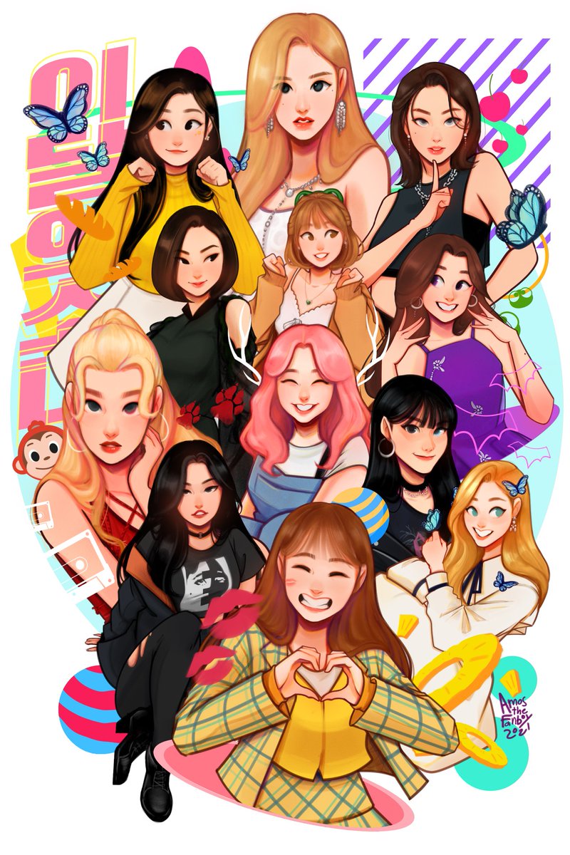 amosthefanboy's tweet photo. Together or apart... 
There's 12 in my heart🖤

Loona fanart 2021-2024
#loona #loossemble #artms #chuu #yves https://t.co/gHPVHBf1WC