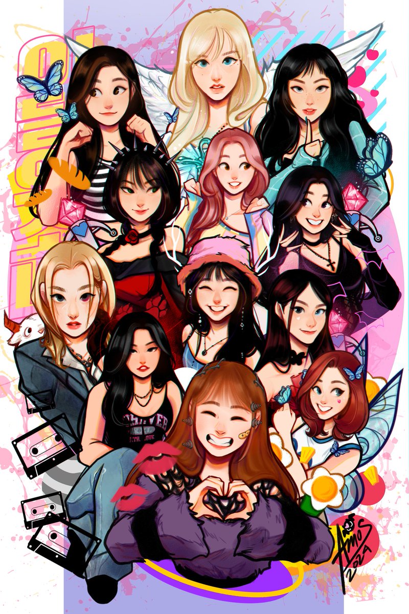 amosthefanboy's tweet photo. Together or apart... 
There's 12 in my heart🖤

Loona fanart 2021-2024
#loona #loossemble #artms #chuu #yves https://t.co/gHPVHBf1WC