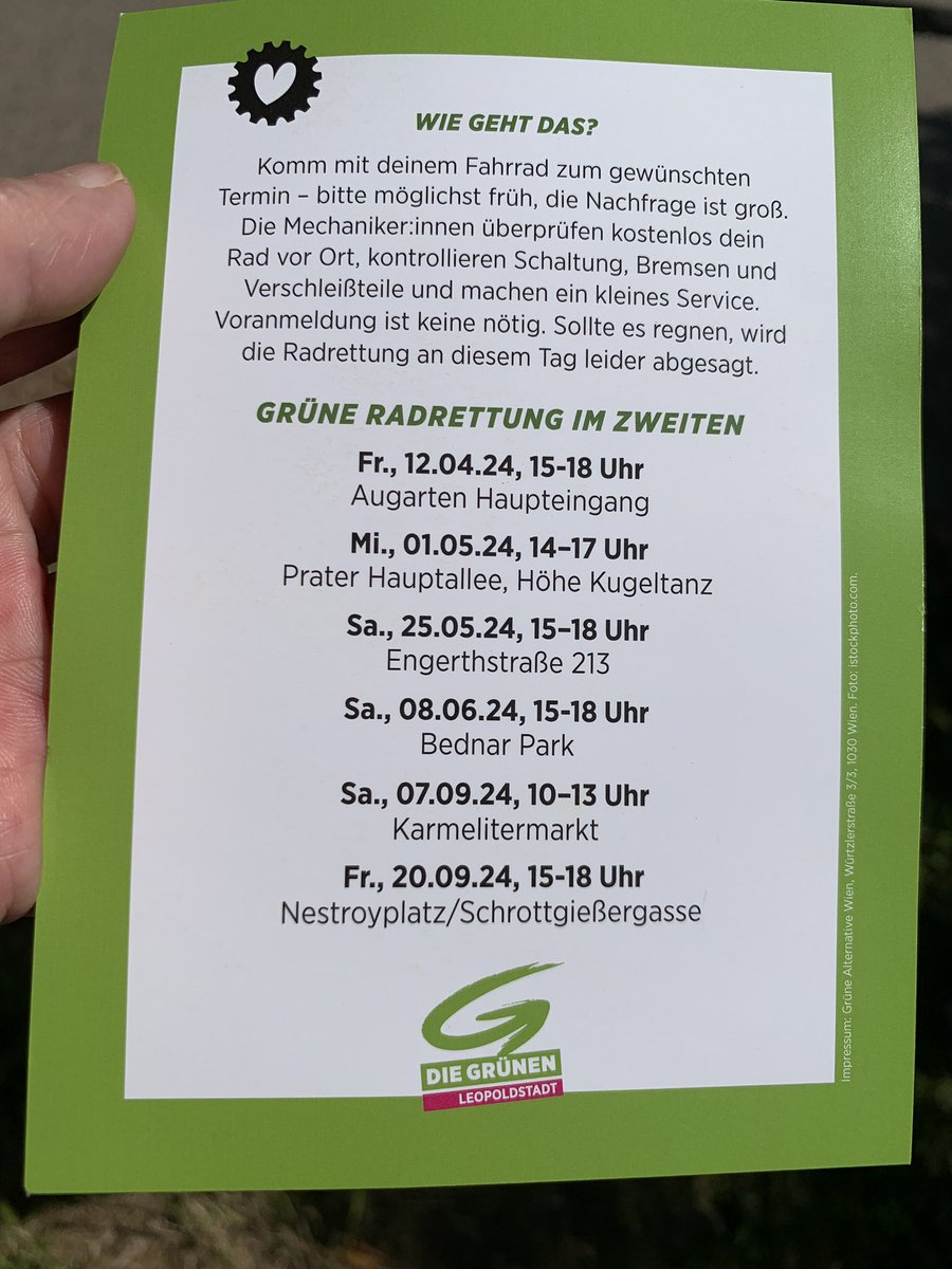 grueneleo's tweet photo. #Radrettung: bis 18h beim Bednar-Park (Krakauerstraße) und die nächsten Termine im Herbst #checkyourbike https://t.co/Yl7Uml6CCE