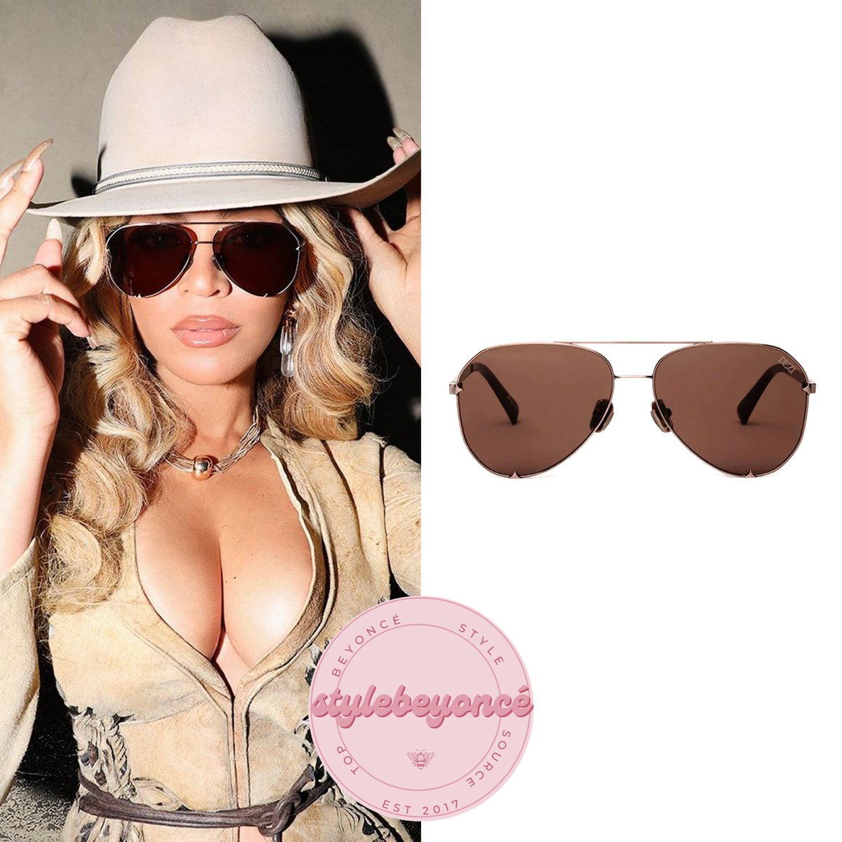 1stylebeyonce's tweet photo. #Beyoncé wears #DEZI Blueprint sunglasses ($89) and holds the Amber tote bag ($491) from #BYFAR
Styled by Shiona Turini https://t.co/KGQnEVEwEM