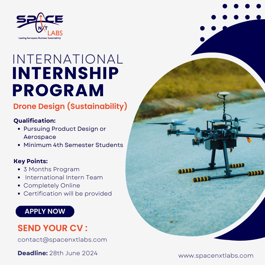SpacenxtLabs's tweet photo. Are you passionate about shaping the future of aerospace through innovative product design? 

To apply, simply send your resume and portfolio to  contact@spacenxtlabs.com

#Internship #ProductDesign #Aerospace #Innovation #JoinOurTeam #DesignOpportunity #FutureOfFlight #ApplyNow https://t.co/sAgrdu9Yak