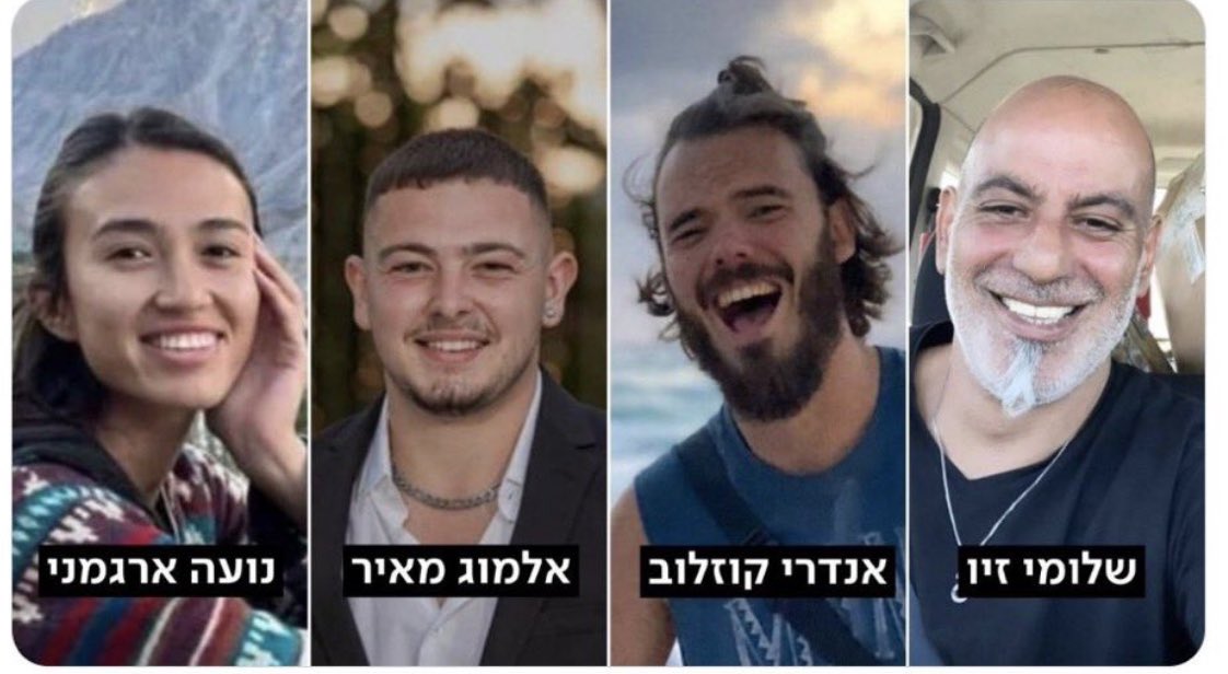 After slaughtering 50 Palestinian civilians, the IDF released these 4. 

Israel lied and claimed they were being raped, tortured and abused. 

They’re perfectly healthy. 

Meanwhile, Palestinian hostages are sodomized with hot metal rods.
