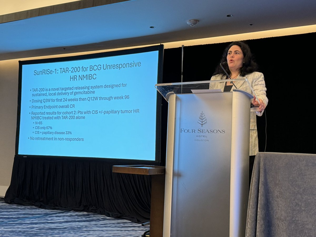 RRGonzalezMD's tweet photo. Dr. Kara Babaian from @bcm_urology presents UROTHELIAL CANCER #AUA24 updates at #TUS24 @TxUrological - TAR 🥨therapies and Creto breakthrough therapy may be changing the landscape.. lots to look forward to in the coming years. 
Power of the #pretzel for bladder cancer?
@DrRajSat @DharamKaushik5 @LonestarUroDoc @MDAndersonNews @HMethodistUro @SWIUorg @UroOnc @EfstathiouEleni @SBasourakos