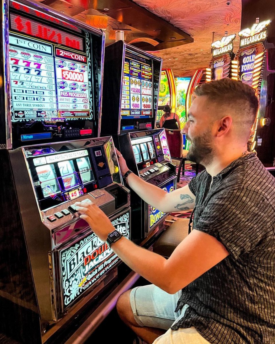 Hit the slots and feel the rush of excitement as luck dances with every spin! 🎰 #MirageMoments