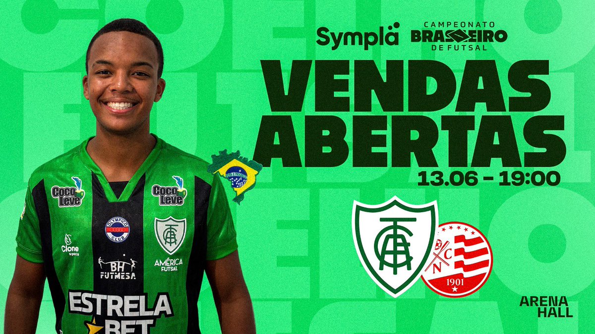 ALÔOOOO NAÇÃO! Quinta-feira que vem é dia de Coelho Futsal em quadra pela quarta rodada do Campeonato Brasileiro de Futsal. 

Bora pra Arena Hall acompanhar esse jogão? Garanta já o seu ingresso 👇🐰💚

bileto.sympla.com.br/event/94948
