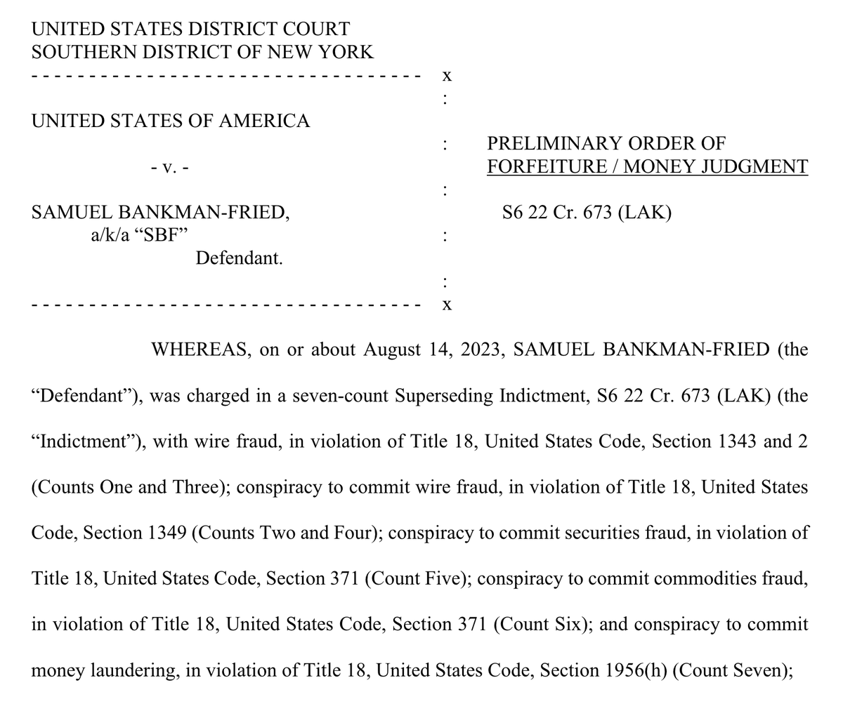 arkham's tweet photo. $300M Alameda funds seized by the US Government - now on Arkham

In January 2023, 3 Alameda Research accounts on Binance and BinanceUS containing over $300M were seized by the US Government, as part of a forfeiture action of over $700M of FTX + Alameda assets.

The seized funds are now labeled on Arkham as part of our ‘US Government’ entity.

The seized funds include:
$119.3M USDT
$102.38M BTC + WBTC
$28.35M BNB
$26.26M ETH + WETH
$13.62M BUSD