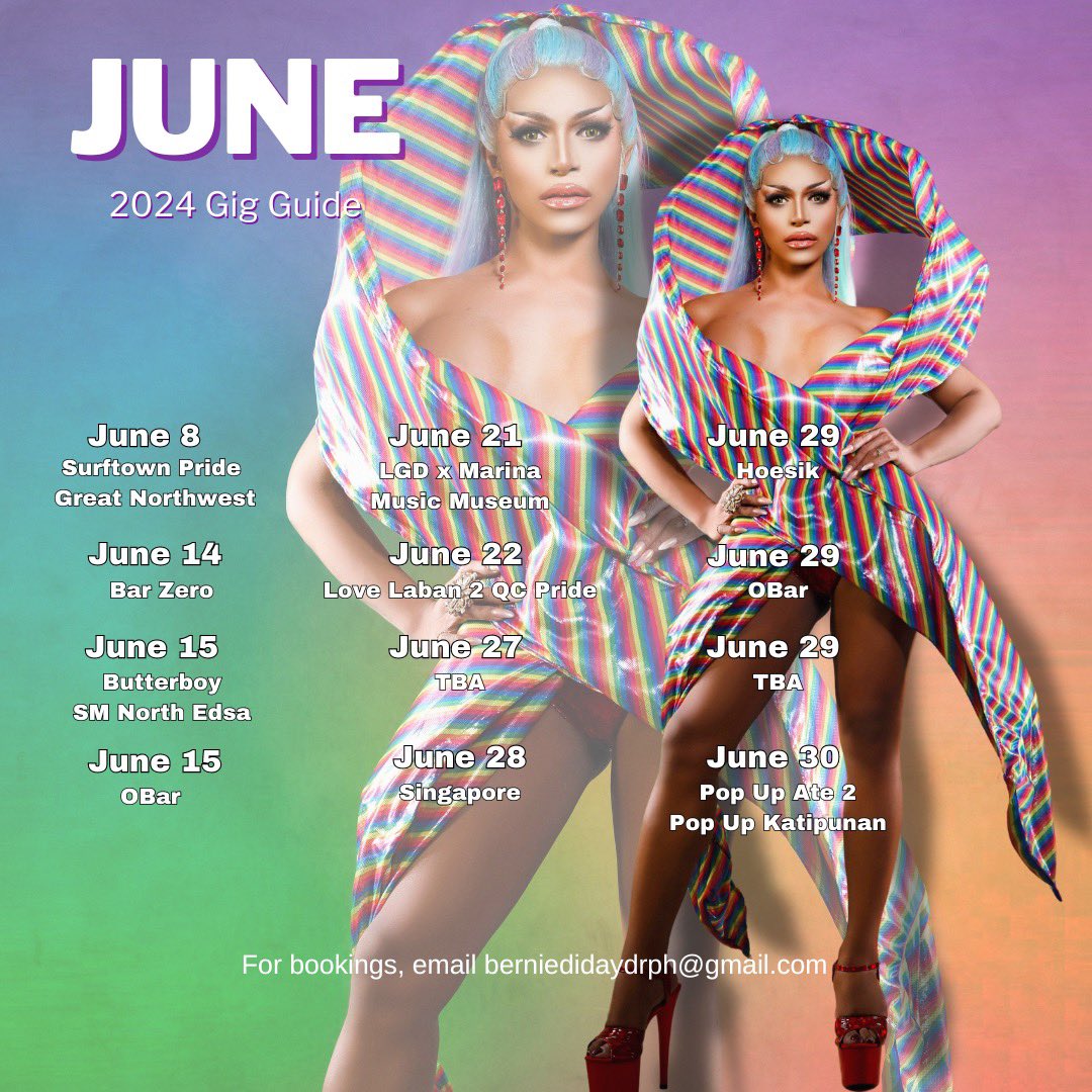 berniediday's tweet photo. See you mga diday .. check the calendar and follow me... See you .. happy pride month … 

#dragrace #dragraceph #dragraceaeason2 #bernie #diday #rpdr #transrevolution #transgender #teambernie #teamdiday #morena https://t.co/slbzA573FK