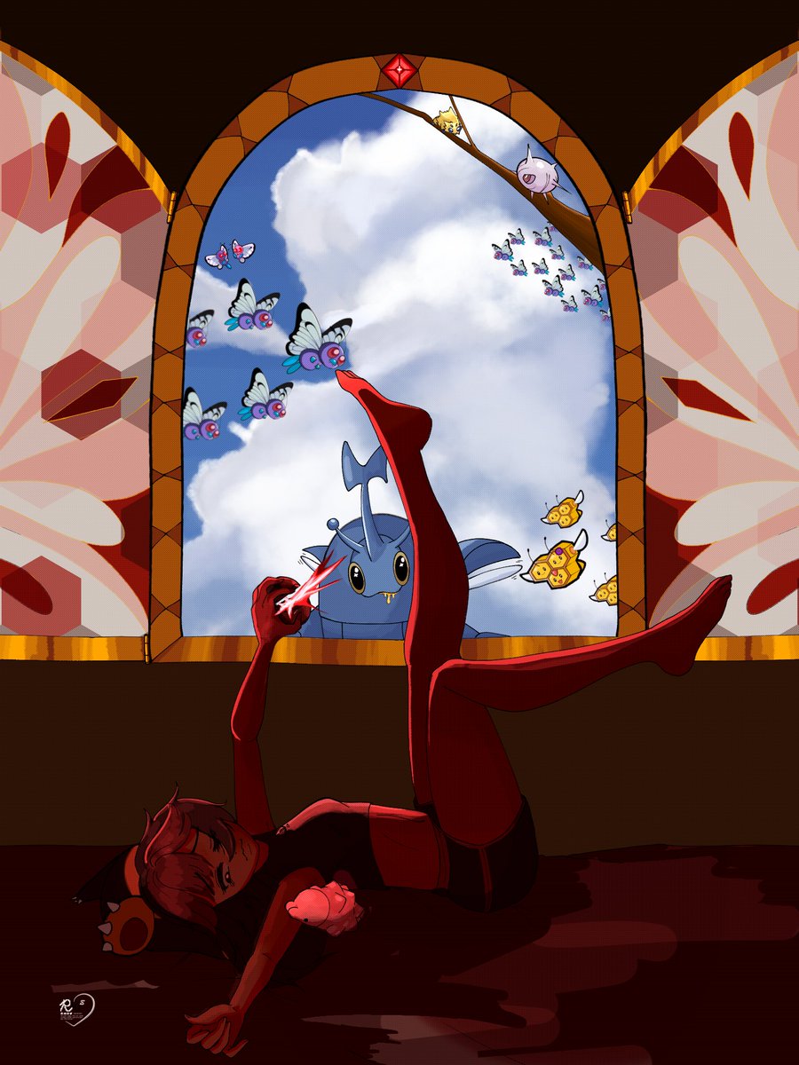 rioske_ren's tweet photo. A life as a bug breeder 
#pokemon #fanart #pokemonart #pokemonfanart #bugtype #bugtypepokemon #originalcharacter #oc #pokémon #gottacatchemall https://t.co/ZttUiPtBo4