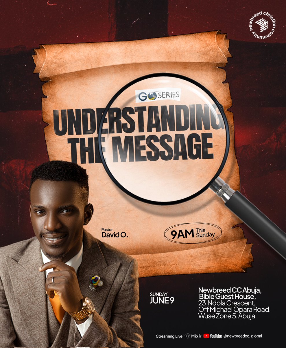 newbreedccng's tweet photo. In the month of June, we are exploring the most important thing on God's mind: EVANGELISM🔥

Our Lead Steward @sir_davoh calls it the "love language" of God

It is not God's will that any should perish BUT that all men come to repentance!

Do Join us at Service👇

#GO
#NewbreedCC https://t.co/uTUd7t1WWS