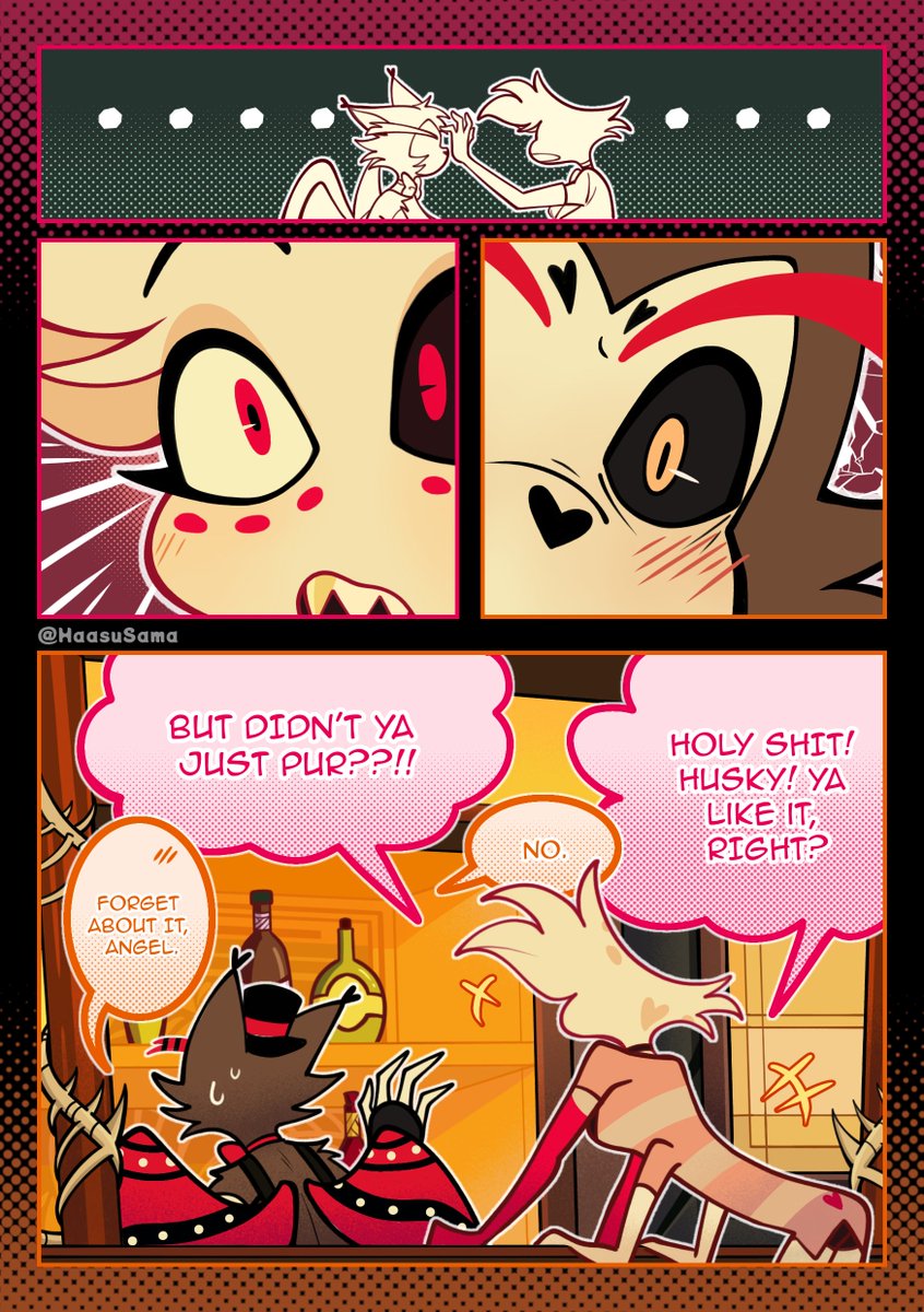 HaasuSama's tweet photo. Cat's instinct 🐱

#HazbinHotel #huskerdust https://t.co/GGQNLnvBgW