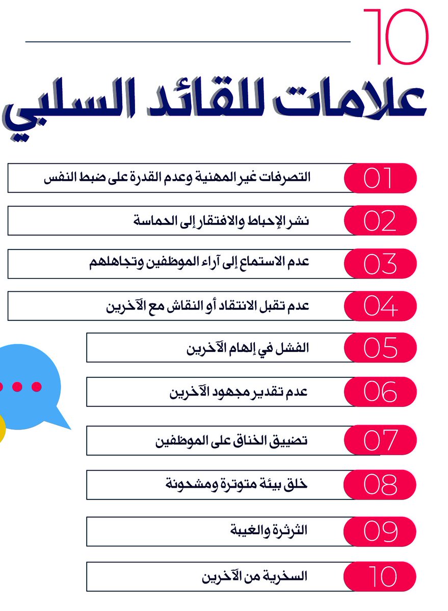 علامات للقائد السلبي.
هل توجد علامات أخرى؟