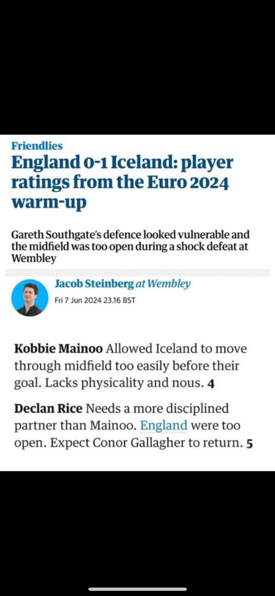 What sort of tin pot journalism is this <a href="/JacobSteinberg/">Jacob Steinberg 🎗️</a>. No wonder no one reads the Guardian. You DO NOT criticise Kobbie. #boycotttheguardian