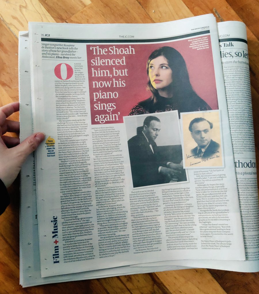 My interview for the <a href="/JewishChron/">The Jewish Chronicle</a> in print today - thank you <a href="/Elisabray/">Elisa Bray</a> for helping me share Stephen's story and music with the world