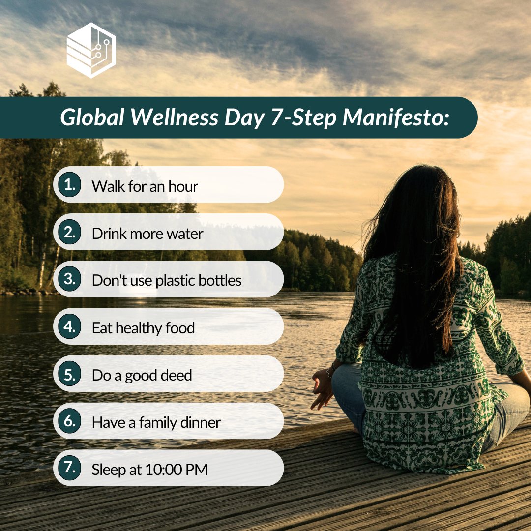 InnovationPtbo's tweet image. Today is #GlobalWellnessDay! Wellness is crucial for entrepreneurs, yet it often takes a backseat. Join the movement and adopt the Global Wellness Day 7-Step Manifesto.
globalwellnessday.org/about/manifest…