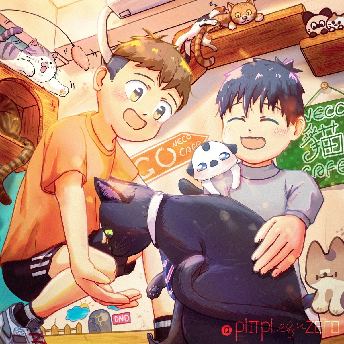 piitpiequzero's tweet photo. Feeling down? 
(ฅ'ω'ฅ)💖Then come to the cat café and enjoy some quality time with our furry friends! 
With a variety of cats to choose from, you're sure to find one you love. Pair that with a rich, aromatic coffee, and you'll have a wonderful afternoon! https://t.co/vTbr1NyKC2