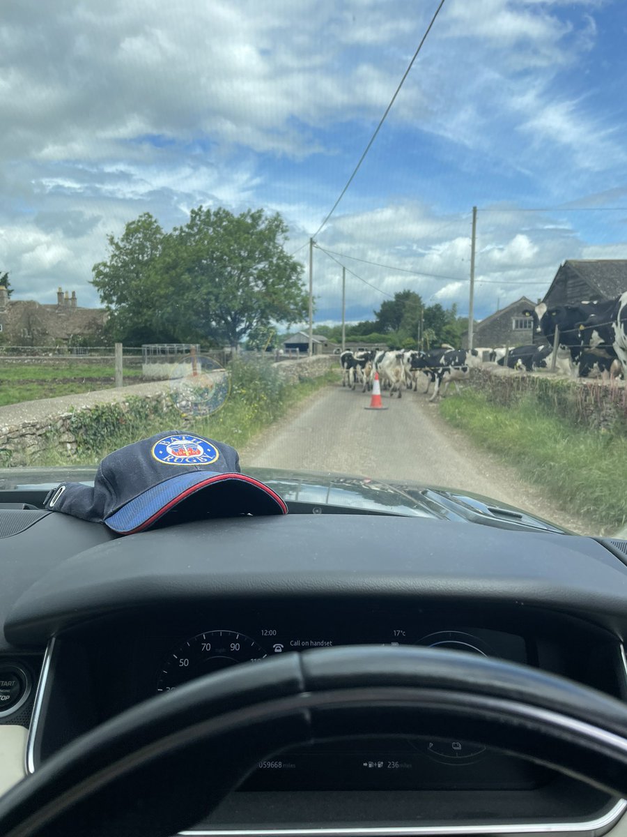 Typical West Country hold up on the way to the Match