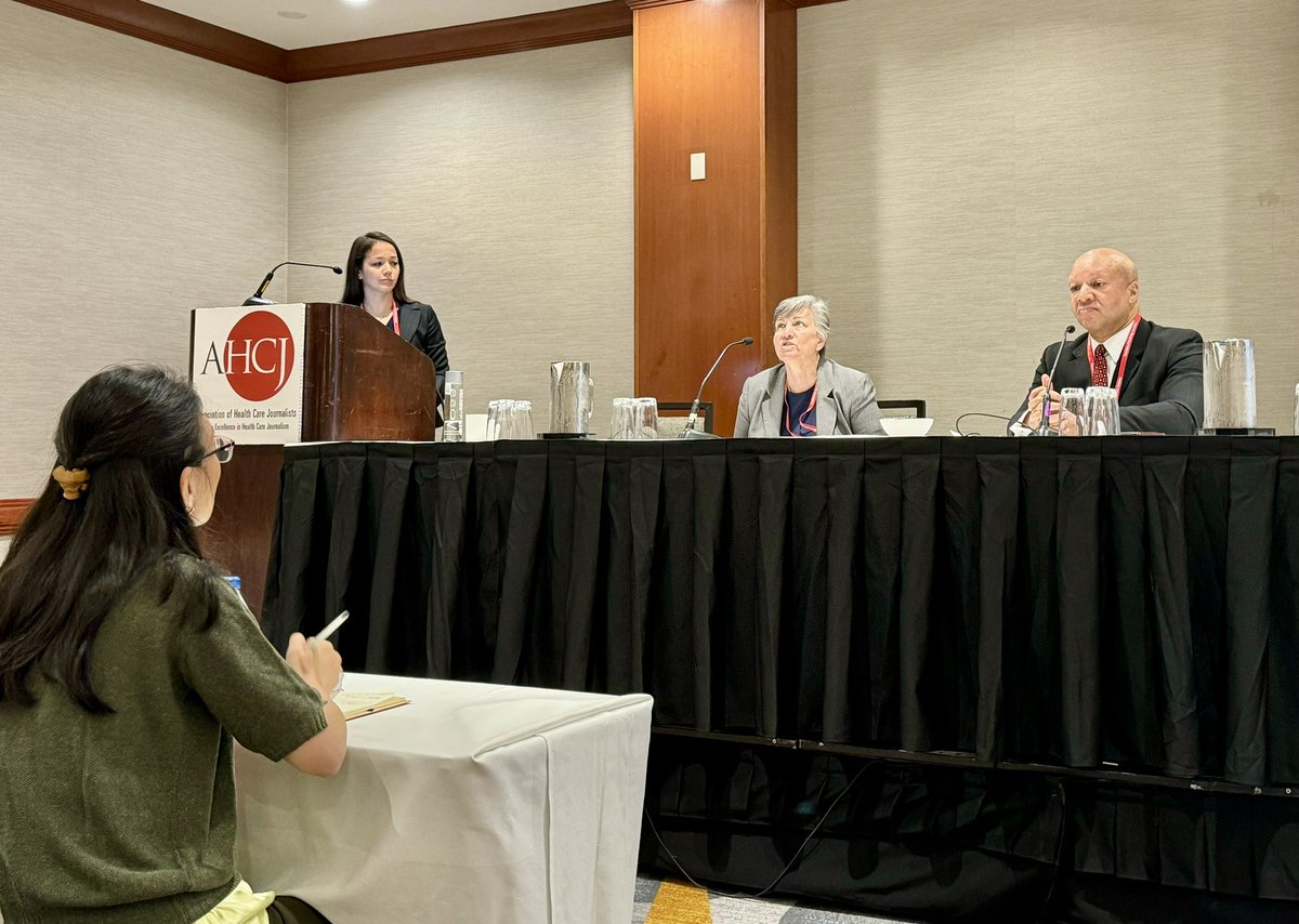 KellyLietz's tweet photo. “Children heal with their own families, in their own homes, in their own communities.” Elizabeth Manley, University of Connecticut Innovations Institute, speaking about building children’s mental health systems that work at @AHCJ #HJ24 https://t.co/Z1qJrVPMTV