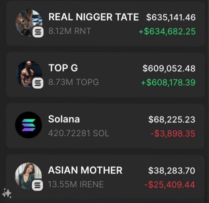 I bought $RNT $TOPG for $5,000 as soon as <a href="/Cobratate/">Andrew Tate</a> tweeted &amp; now its worth $1,000,000.I am at a loss for words right now. 

Lets Change a life 
1 person who retweets, follows me and turn on Bell will win 50 $SOL ($8,000) (yes, for real) 

Winner Chosen in a day with proof