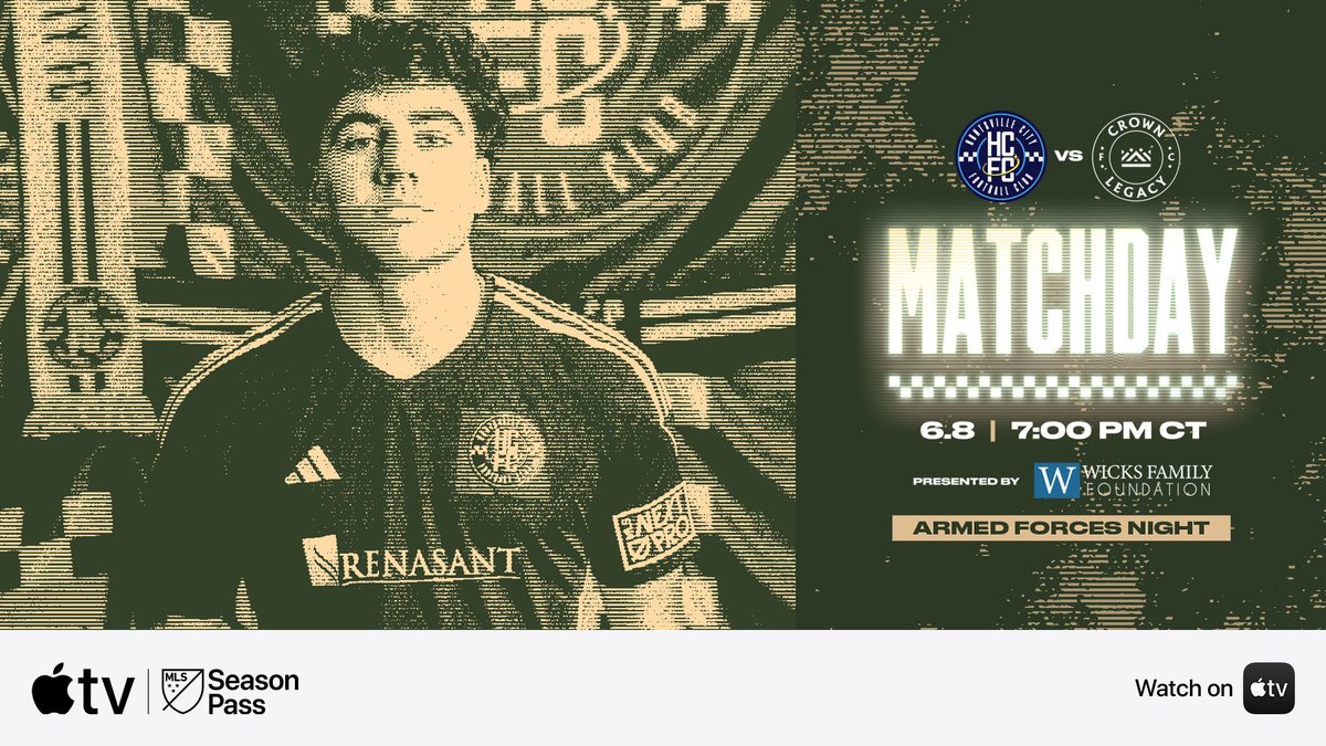 HuntCityFC's tweet image. WAKE UP IT'S MATCHDAY IN HUNTSVILLE

Celebrate Armed Forces Night with us tonight at Wicks Family Field 🇺🇸

🎟️ » bit.ly/3VyEQfA