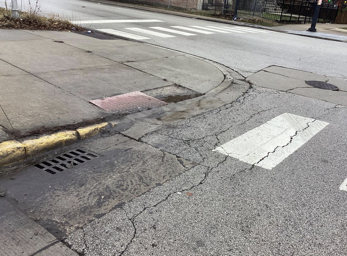 Huge news: using Project Sidewalk and steadfast community advocacy, Chicago's Ward 3 is fixing some high-priority sidewalk accessibility issues, including missing or damaged detectable warning surfaces on curb ramps and resurfacing damaged sidewalks.