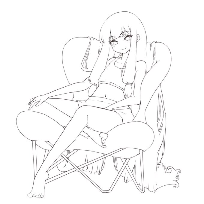 #皆さん線画と塗った後を見せてくださいあかねちゃ。 