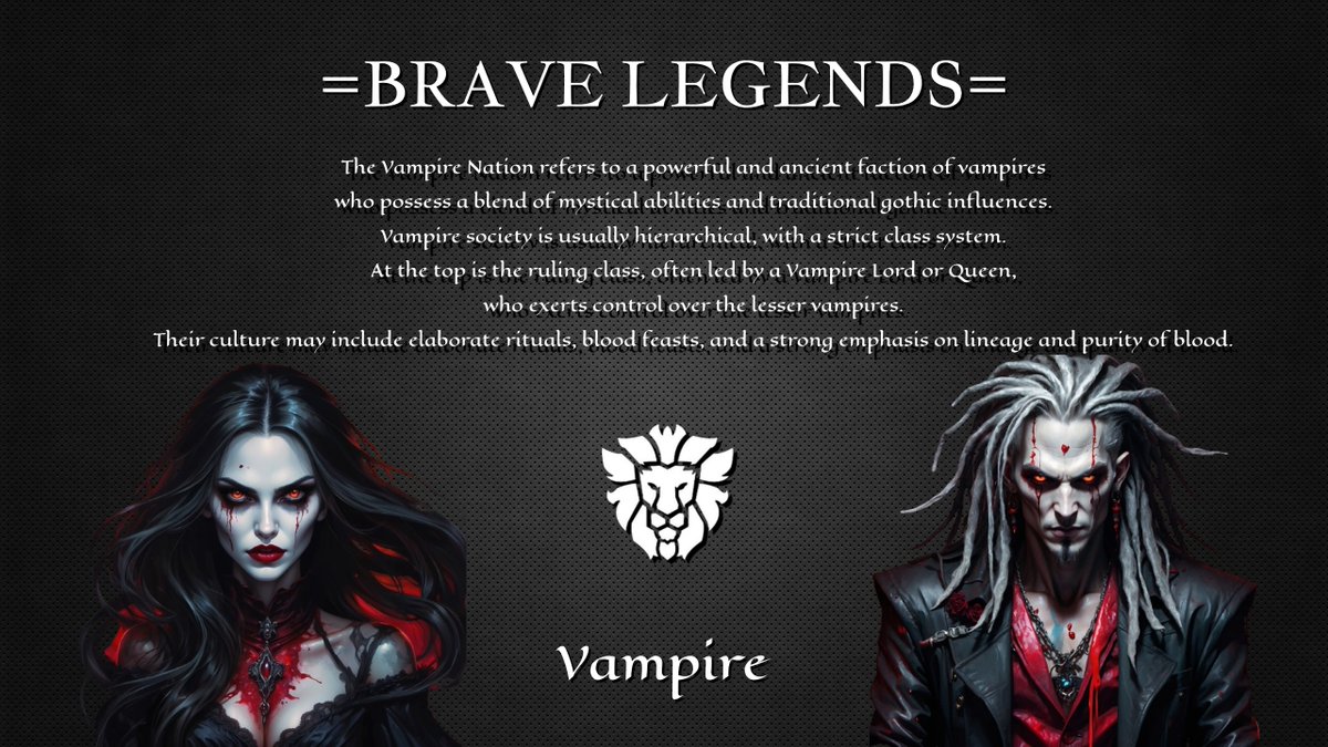 cronosbrave's tweet photo. Greetings Brave Fam🔥

Prepare for a dark twist in the #BraveLegends NFT collection! 🧛‍♂️✨ 
Introducing the Vampire Nation, where legendary vampires rise to claim their throne. 
Own a piece of the night and join the revolution! 

#NFT #VampireNation #CryptoArt @cryptocomnft #crofam

🚨 1x Legendary Brave Pass will go to Auction 🚨 3/10

WHEN : 
Monday 14:00 UTC

Vampire Nation Phase 1
1x Legendary Brave Pass

countdown started - visit https://t.co/DEICh1eFqC
Discord : https://t.co/z5ziHc869m
