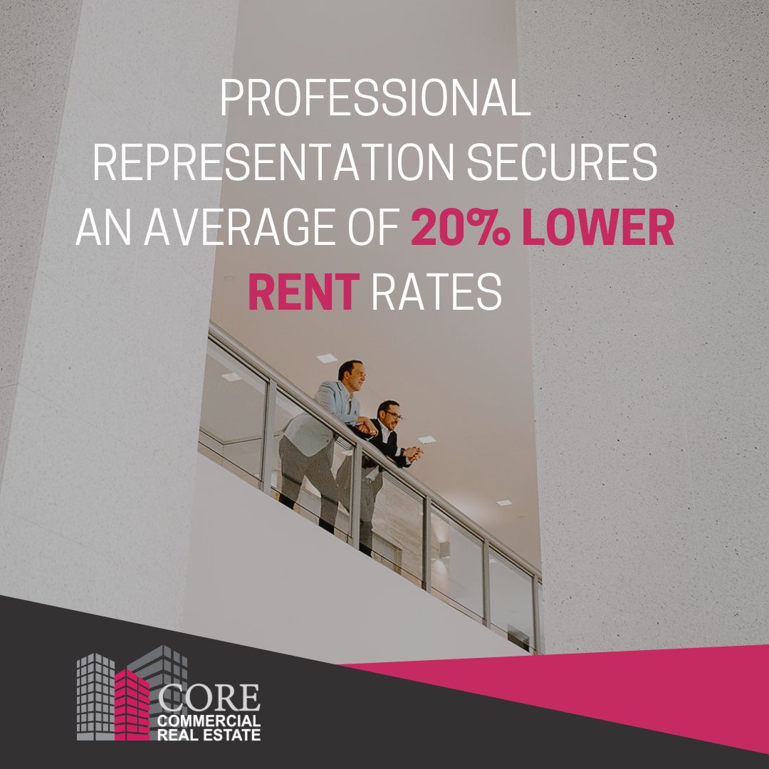 Enhance your negotiation skills with our CORE Commercials tenant representation! Did you know? Studies indicate that tenants with professional representation secure an average of 20% lower rent rates. Elevate your leasing expertise with Core Commercial Real Estate.