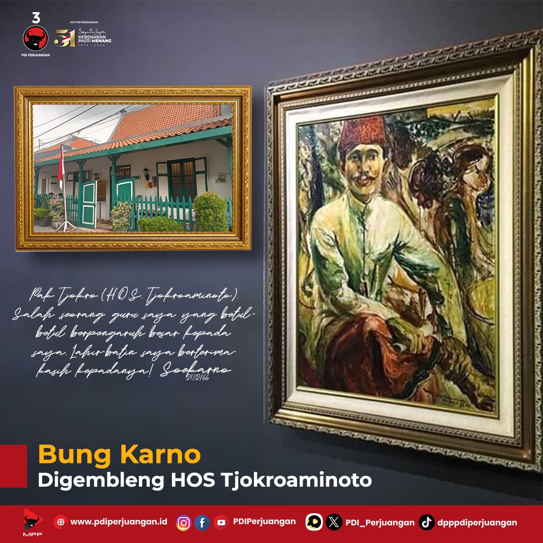 Raden Hadji Oemar Said Tjokroaminoto (HOS Tjokroaminoto) adalah pemimpin Sarekat Islam dan orator ulung. Gagasan pergerakan Islam HOS Tjokroaminoto banyak mempengaruhi Bung Karno. Ini membuat kesadaran Bung Karno tentang Islam semakin berkembang sejalan dengan kesadarannya