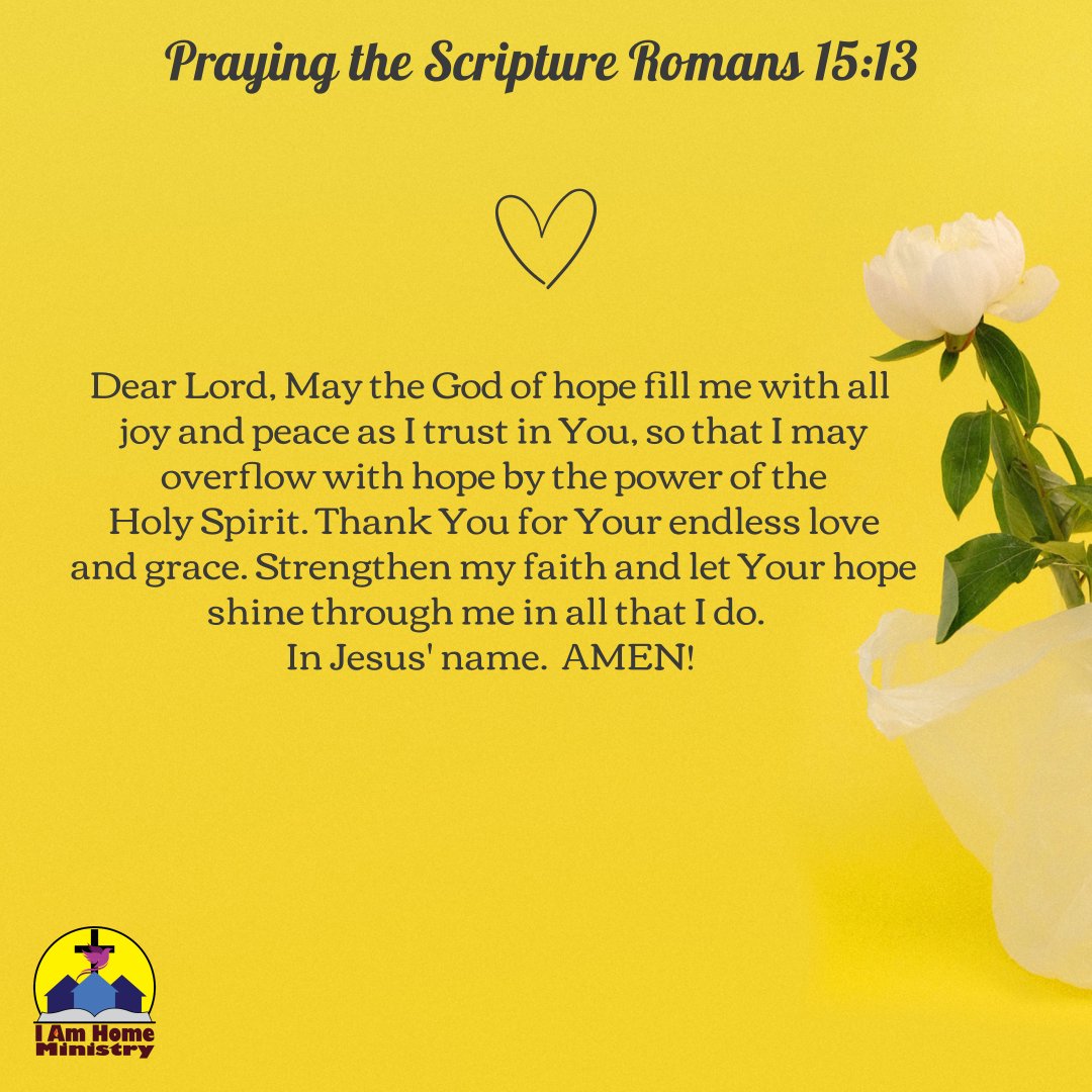 CSFMinistry's tweet photo. https://t.co/VRYnAF2yXS
Praying the Scripture Romans 15:13
Visit us at: https://t.co/YBI78CcpTR
#praying #scripture #jesuslove #god #holyspirit #iamhomeministry https://t.co/a60CIrlXYW