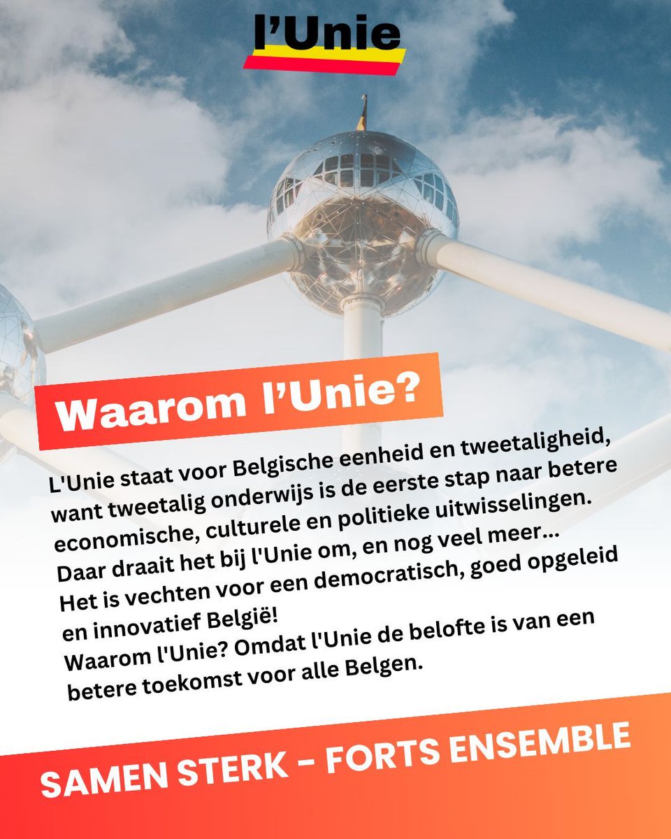 LUnieBE's tweet photo. 🇧🇪📢 Stem morgen l'Unie bij de federale verkiezingen ! (Jullie kunnen ons hele programma raadplegen op onze website.) 
-----
🇧🇪📢  Demain, votez l'Unie aux élections  fédérales ! (Notre programme est consultable sur notre site internet.)

#belgië #belgique #stem #lunie https://t.co/tEfoakwFC8