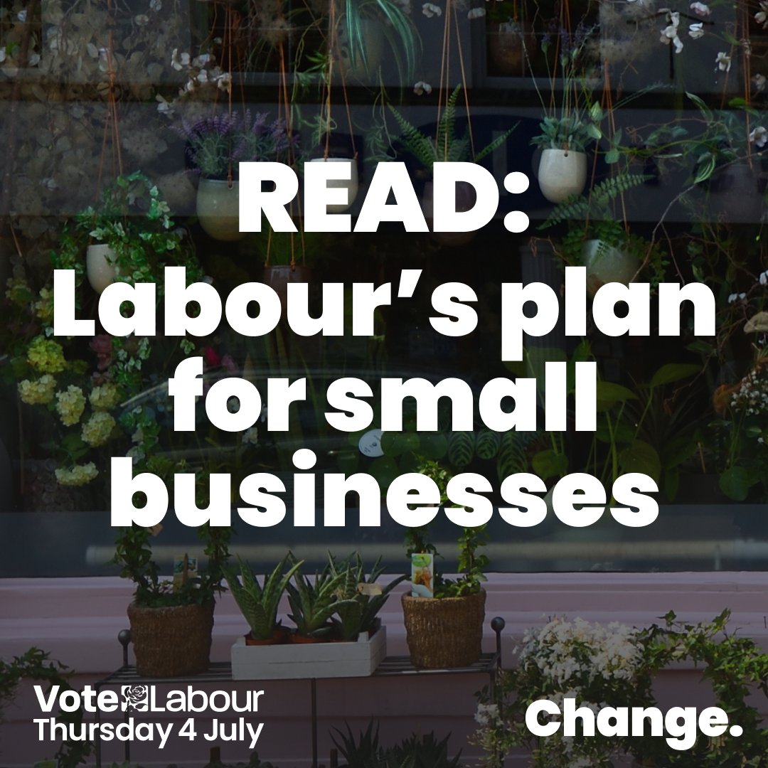 UKLabour's tweet photo. Labour will deliver economic growth and stability, read our plan for small businesses👇
