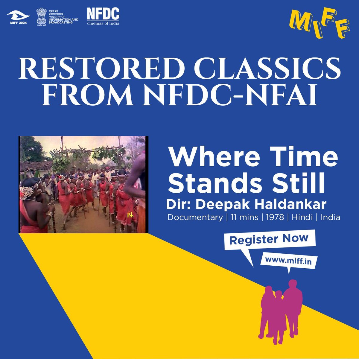 DDNewslive's tweet photo. #MIFF2024 presents a stunning collection of 'Restored Classics' from NFDC-NFAI, featuring some of the finest short films, documentaries, and animated films. 🌟
Join in for celebrating these stories!
#MumbaiInternationalFilmFestival #FilmFestival #RestoredClassics