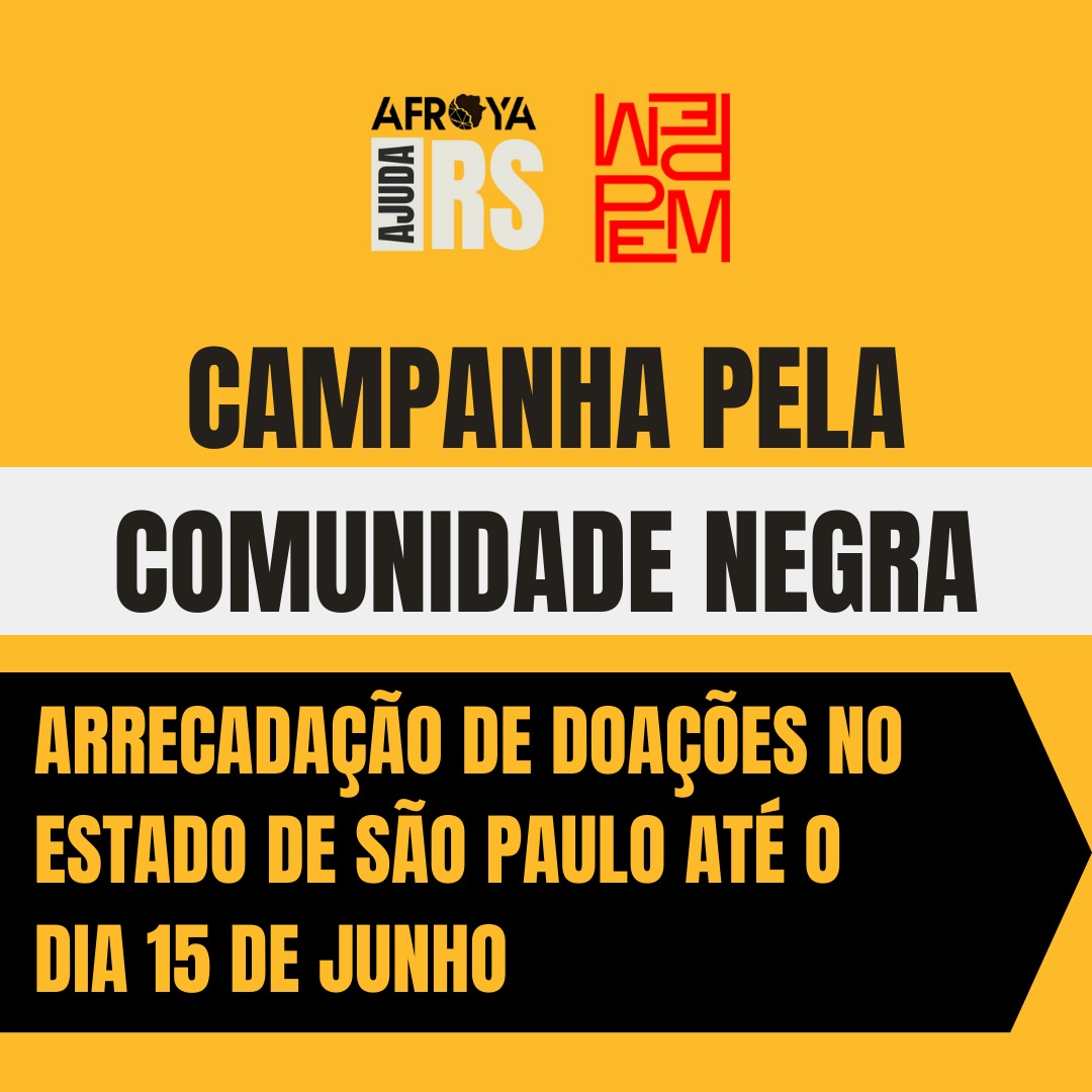ALÔ SÃO PAULO! Estão sabendo na nova fase da campanha? 

Até dia 15 de junho estamos arrecadando doações em prol da popuação negra em alguns estabelecimentos do Estado.

Separe aquele cobertor, agasalho ou roupas de cama em bom estado e entregue em um dos locais:

#AJUDARS