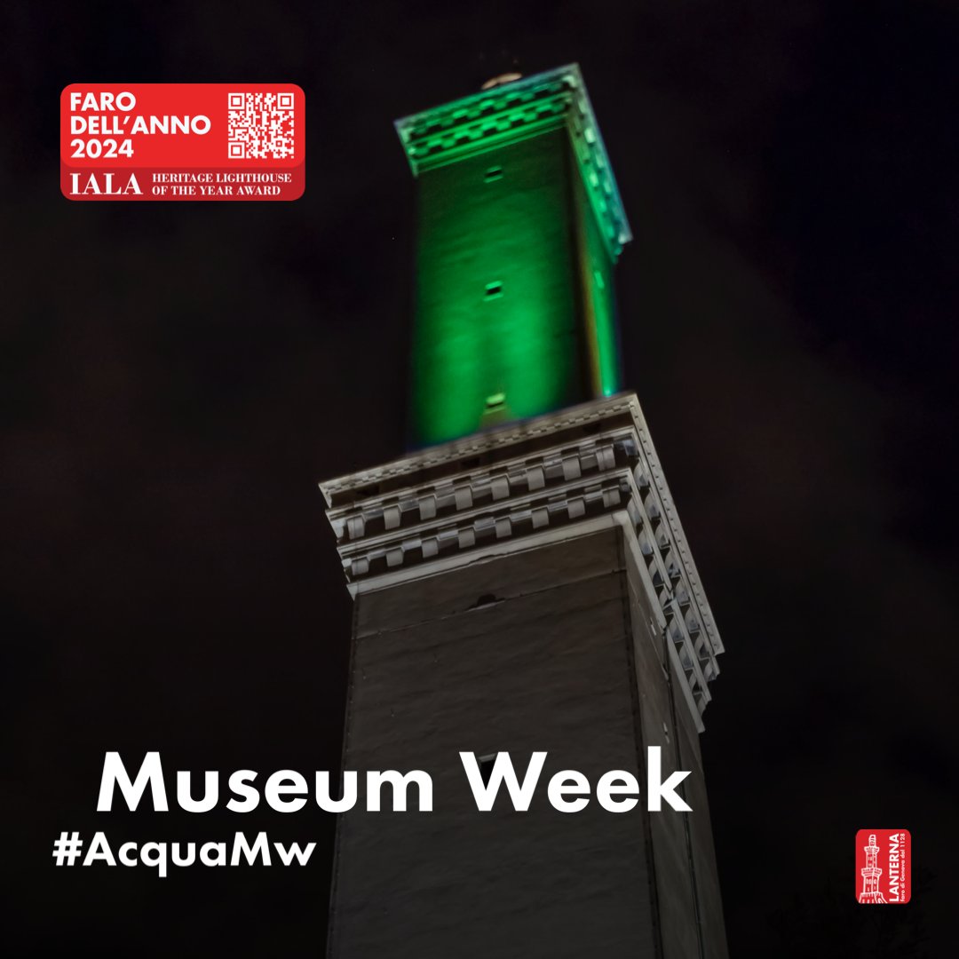 LanternaGenova's tweet photo. 💚 Oggi la #LanternadiGenova si colora di verde per la Giornata Mondiale degli Oceani!

Festeggiamo anche la giornata della #MuseumWeek dedicata a #AcquaMW! 🌊

#WorldOceansDay #Sostenibilità #Acqua #Natura #Genova #PharosHeritage #Illuminazione #GiornateImportanti #Informazione https://t.co/8V6JIeGvQh