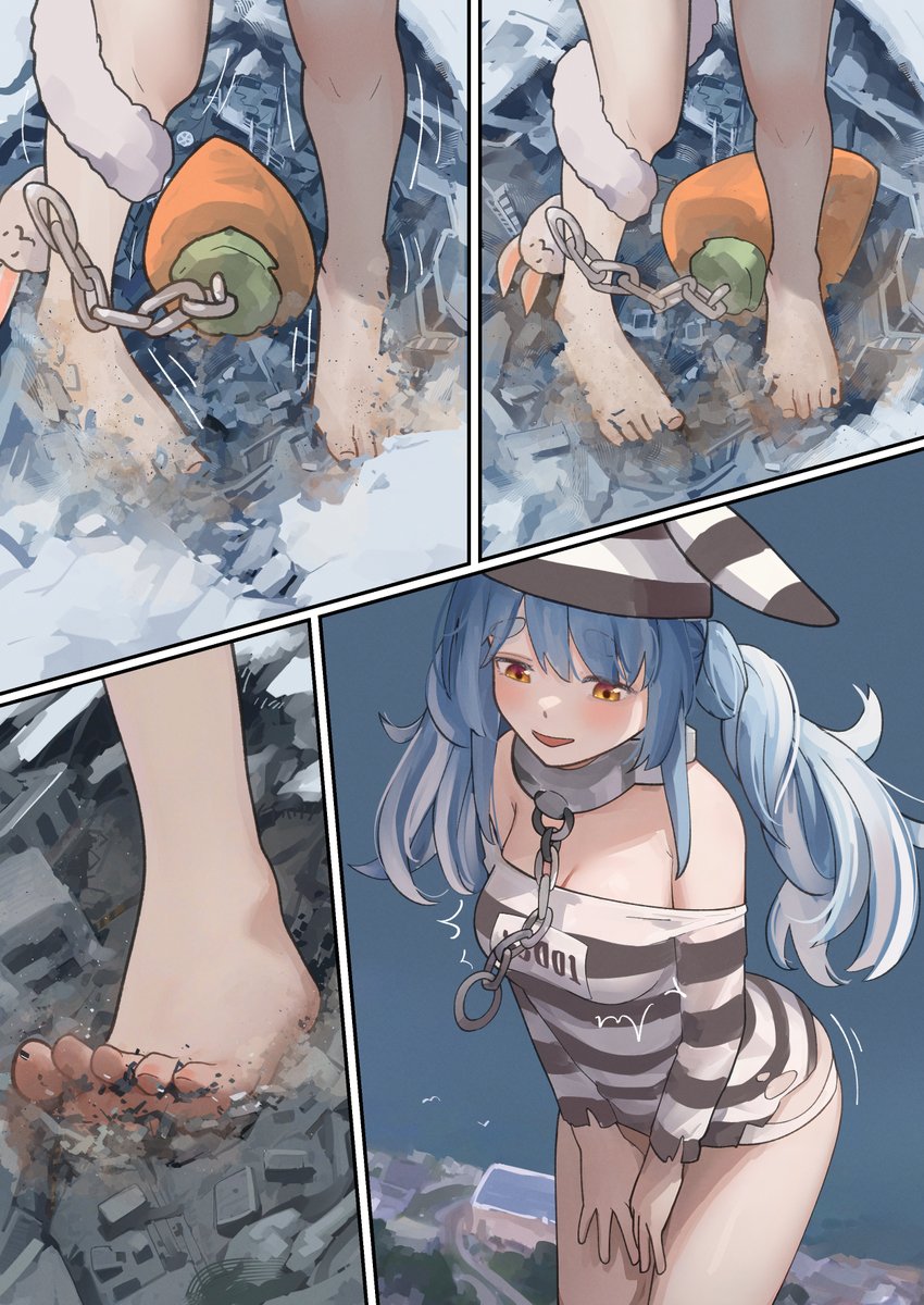 corpsmanWelt's tweet photo. 巨大化する兎田ぺこら
#巨大娘　#Giantess https://t.co/wuByzIdYr2