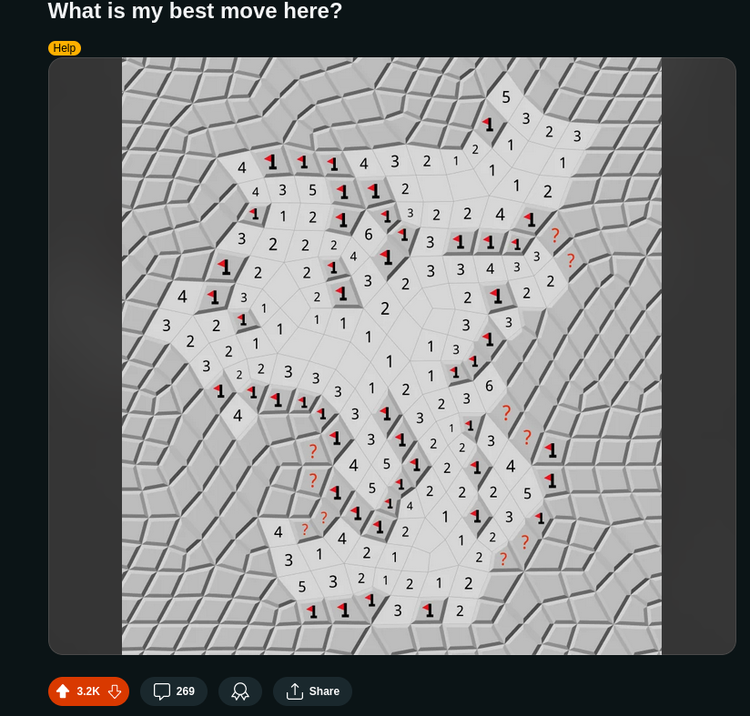 fradingue's tweet photo. Just stumbled on a biiig reddit thread about minesweeper twist.

Very glad to see it played in the wild.

https://t.co/nhqBjSNaRt https://t.co/torAl2DnG2