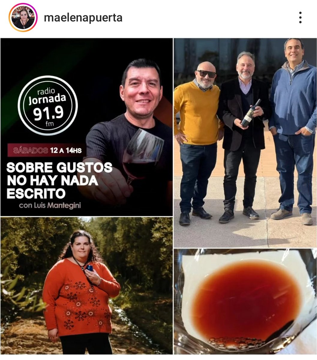 #LaRadioescucha 📻
#SobreGustosNoHayNadaEscrito 
Hoy 12hs por <a href="/RadioJornada/">Radio Jornada</a> 
‼ IM PER DI BLE ‼
<a href="/SommelierMza/">Luis Mantegini🎙️🍷</a> y <a href="/maelenapuerta/">María Elena Puerta</a> festejan el #DíaDelPeriodista junto a tres grandes comunicadores del vino <a href="/caminosdelvino_/">Caminosdelvino.com</a> <a href="/gfloresbazan/">Gustavo Flores-Bazán</a> y <a href="/fedelancia/">Fᴇᴅᴇ Lᴀɴᴄɪᴀ</a> 
🍷🍷