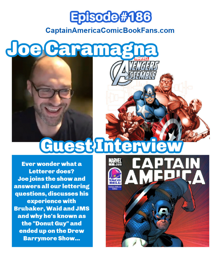CapComicFans's tweet photo. Ever wonder the details behind lettering? 25 yr comic vet @JoeCaramagna shares his secrets, discusses working with Brubaker, Waid &amp; @straczynski and why he's known as the "Donut Guy" and ended up on the Drew Barrymore Show. https://t.co/jmeoBO2ZdC
Listen: https://t.co/istDUgEJtN https://t.co/rHhdE96JgS