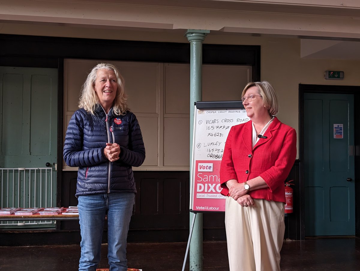 An absolute pleasure to officially launch my General Election campaign earlier this week as Labour's candidate for Chester North &amp; Neston. 🌹🌹🌹

It’s time to get out future back. It’s time for change and it’s time to vote Labour on 4th July. 👇

samantha-dixon.co.uk/2024/06/08/sam…