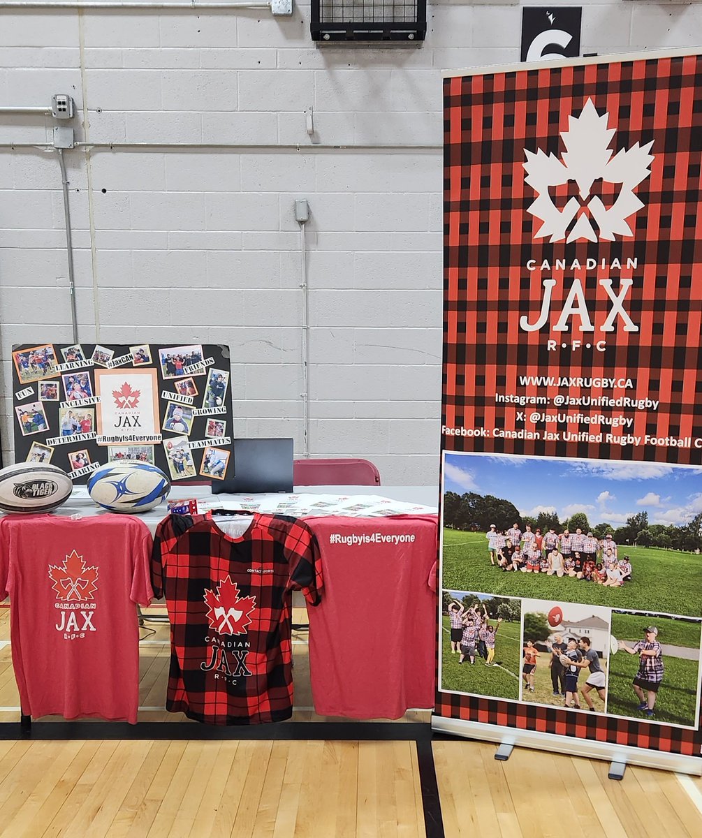 We're all set up and ready to share our love of inclusive rugby with the Ottawa Inclusive &amp; Para Sports Expo at Carleton Athletics. Drop by between 11am and 3pm today to visit over 50 sports organizations dedicated to inclusive sport. #RugbyIs4Everyone #InclusiveSport