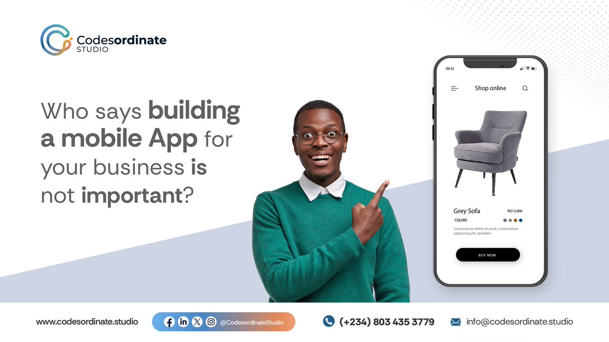 codesordinate's tweet photo. For enhanced customer engagement and creating more value to your customers, contact us today.

We will be glad to help you through the journey to having a #mobileapp for your business. 

#apps #businessvalue #customer https://t.co/1F8EpPmSCq
