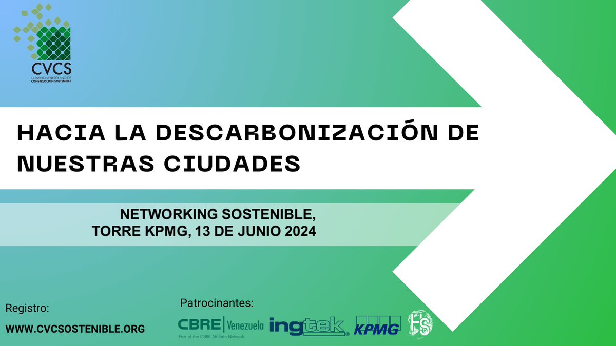 Evento: Hacia la descarbonización de nuestras ciudades.

Un evento que nace con el objetivo de integrar a los actores a fin de promover el trabajo en equipo para la creación de la ruta de descarbonización para nuestro país.

Información y registro en: cvcsostenible.org/proximos-event…