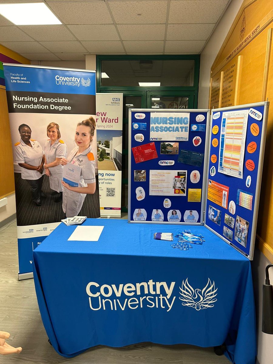 Coventry University NA Team (@covuni_na) on Twitter photo Come along and see us too #openday2024 <a href="/SalisburyNHS/">Salisbury Hospital</a> and hear all about our exciting Nursing Associate Foundation Degree <a href="/covcampus/">Coventry University</a> in collaboration with <a href="/WiltsColl/">Wiltshire College & University Centre</a> Come along and see us too #openday2024 <a href="/SalisburyNHS/">Salisbury Hospital</a> and hear all about our exciting Nursing Associate Foundation Degree <a href="/covcampus/">Coventry University</a> in collaboration with <a href="/WiltsColl/">Wiltshire College & University Centre</a>