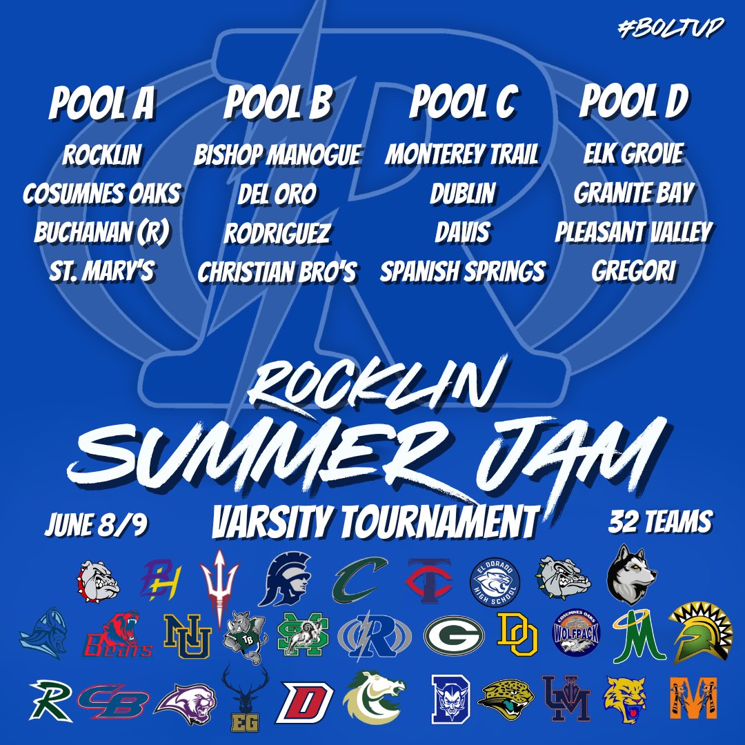 RHSThunderHoops's tweet photo. Rocklin Basketball hosts the Rocklin Summer Jame Varsity Tournament today and tomorrow. 32 teams from all over NorCal, Nevada, and Fresno. Schedule linked here. https://t.co/I81cFTpx84 @SacBee_JoeD @J_Georgeson26 @ABCJAMPro @PremierPrepsNMP @WCPSacramento https://t.co/kFtta8p7kU