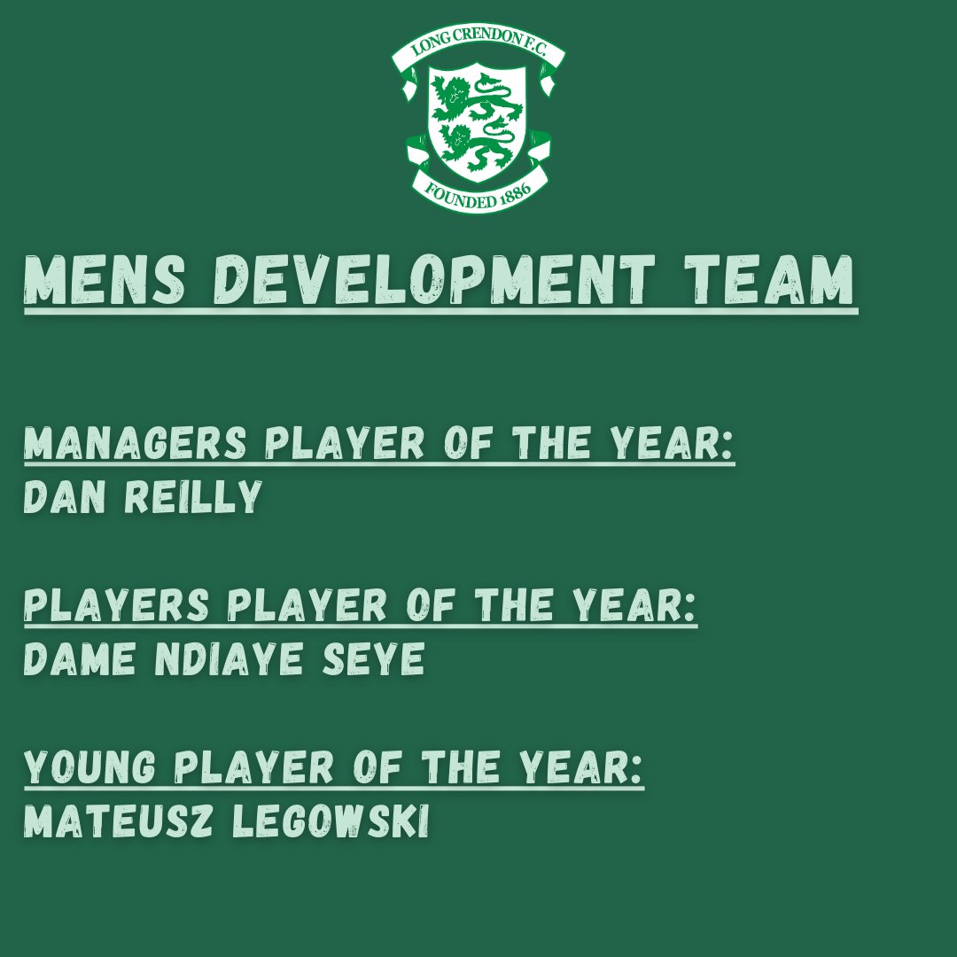LongCrendonLFC's tweet photo. 🔚

As we draw the '23/24 season to a close we recently held our end of season event. It was a great night to recognise and celebrate the last 12 months across the club and say a special "well done" to all of the award winners 💚 https://t.co/61mIG3bfdZ