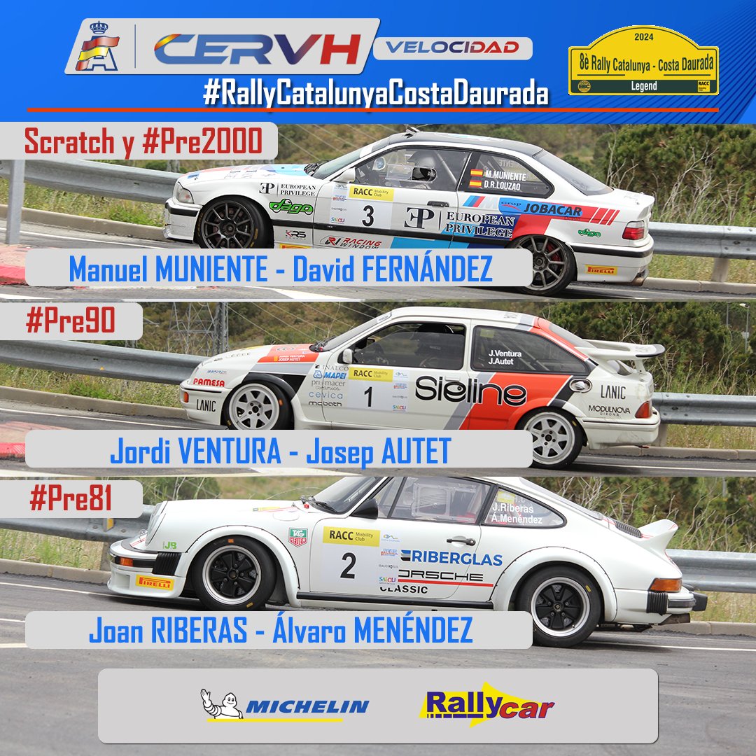 cerh_rfeda's tweet photo. Final del #RallyCatalunyaCostaDaurada con victoria absoluta y en #pre2000 del #CERVH para Manel Muniente y Diego Louzao. En #pre81 se han impuesto Joan Riberas y Álvaro Menéndez mientras que en #pre90 los ganadores han sido Ventura y Autet
Clasificación👉 https://t.co/ntFRcw8rdR https://t.co/iJfXI2AXug
